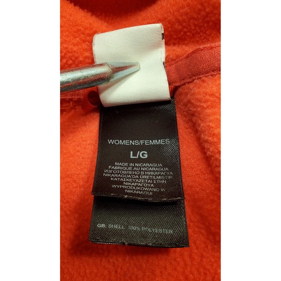 The North Face Fleece Hoodie Jacket Red Womens Size L Full Zip Pockets - Picture 5 of 12